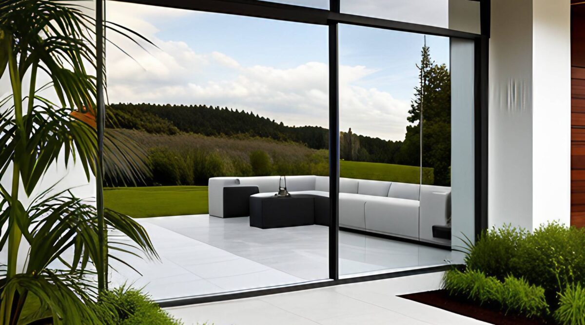 mirror film on house image