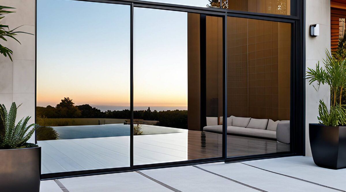 mirror film on house image